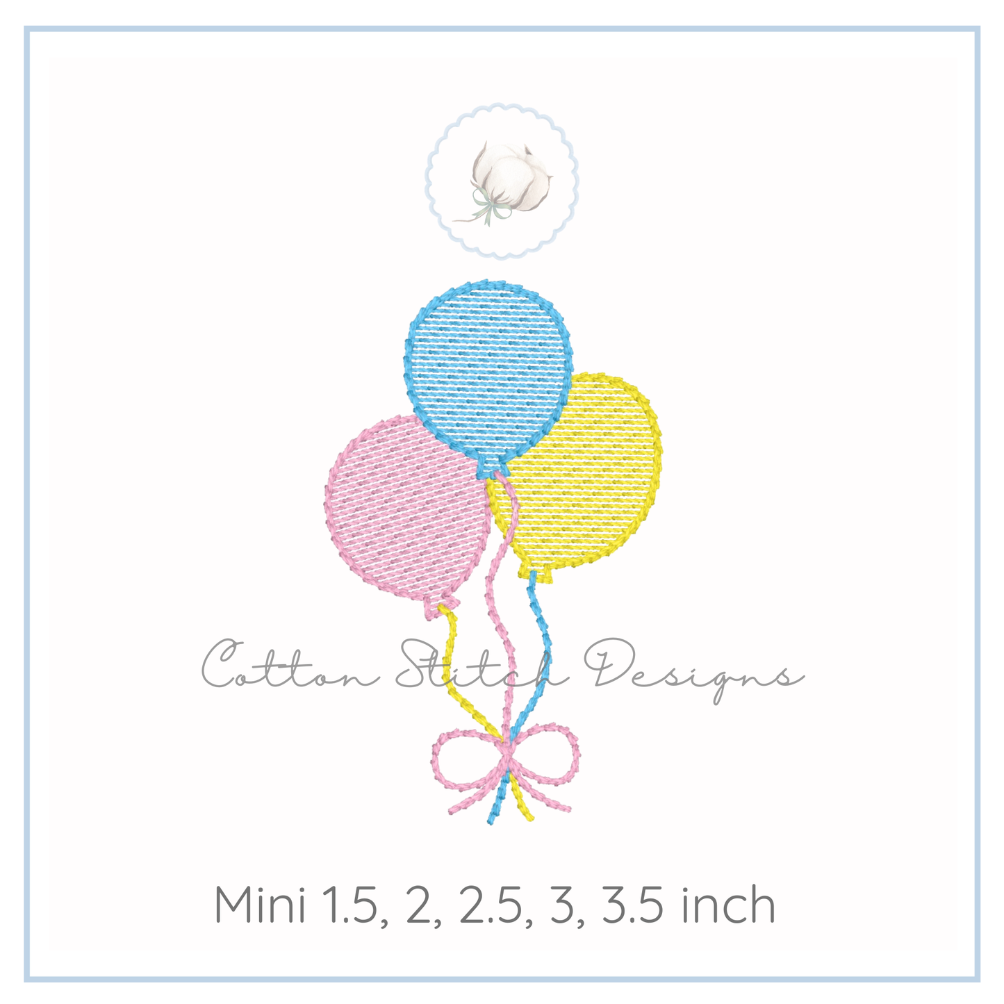 Mini Balloons Embroidery Design