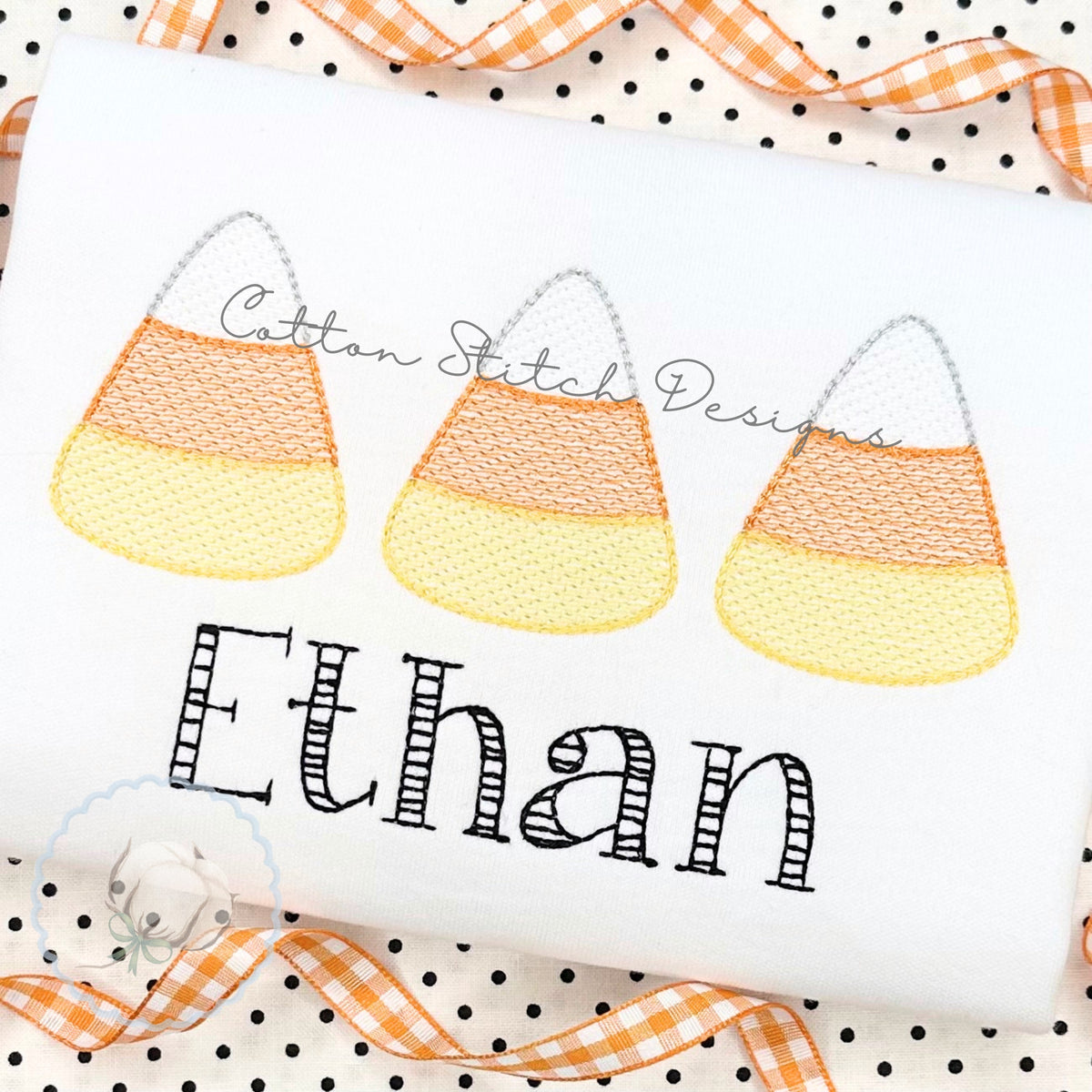Candy Corn Trio Embroidery Design