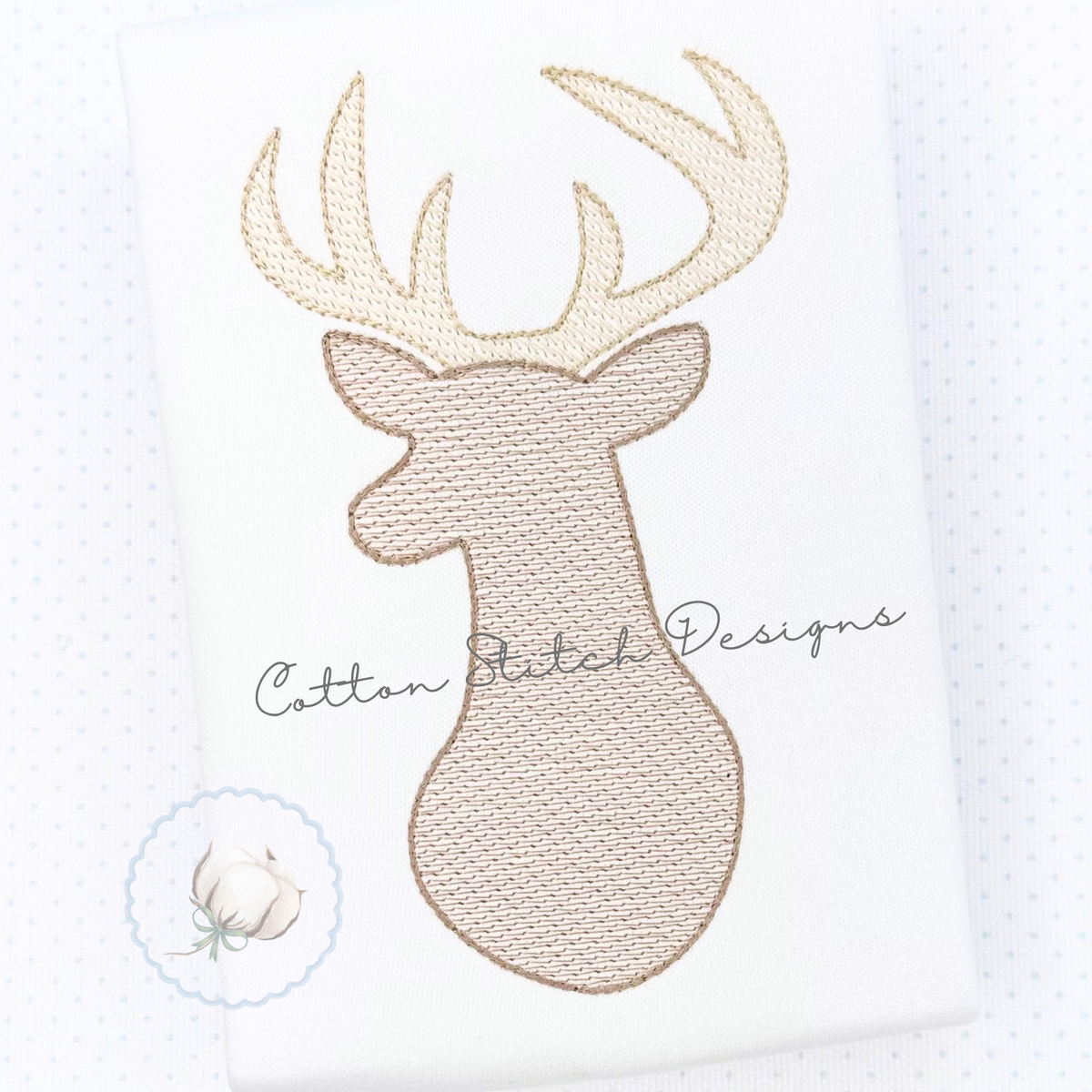 Deer Sketch Stitch Embroidery Design