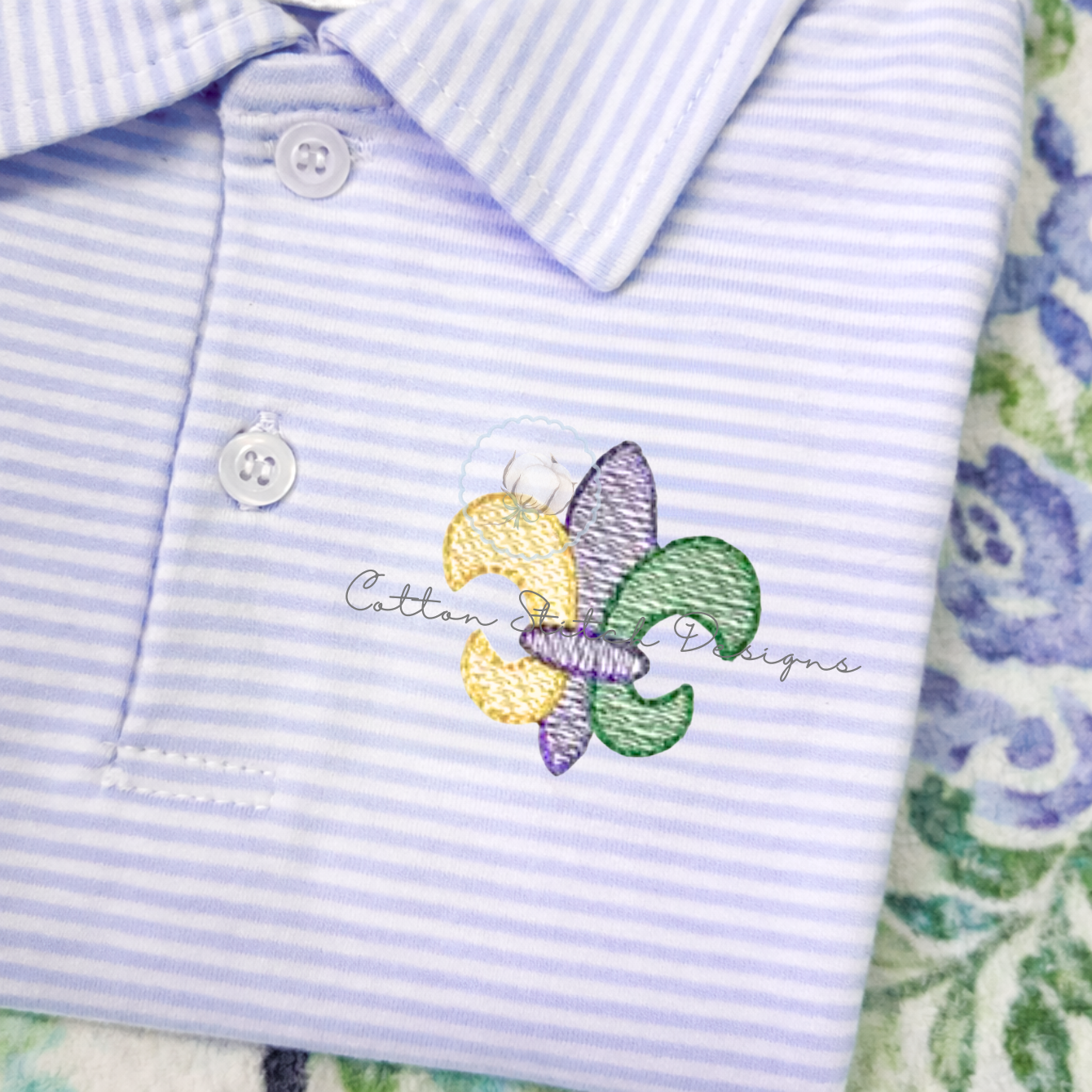 Mini Fleur De Lis Embroidery Design