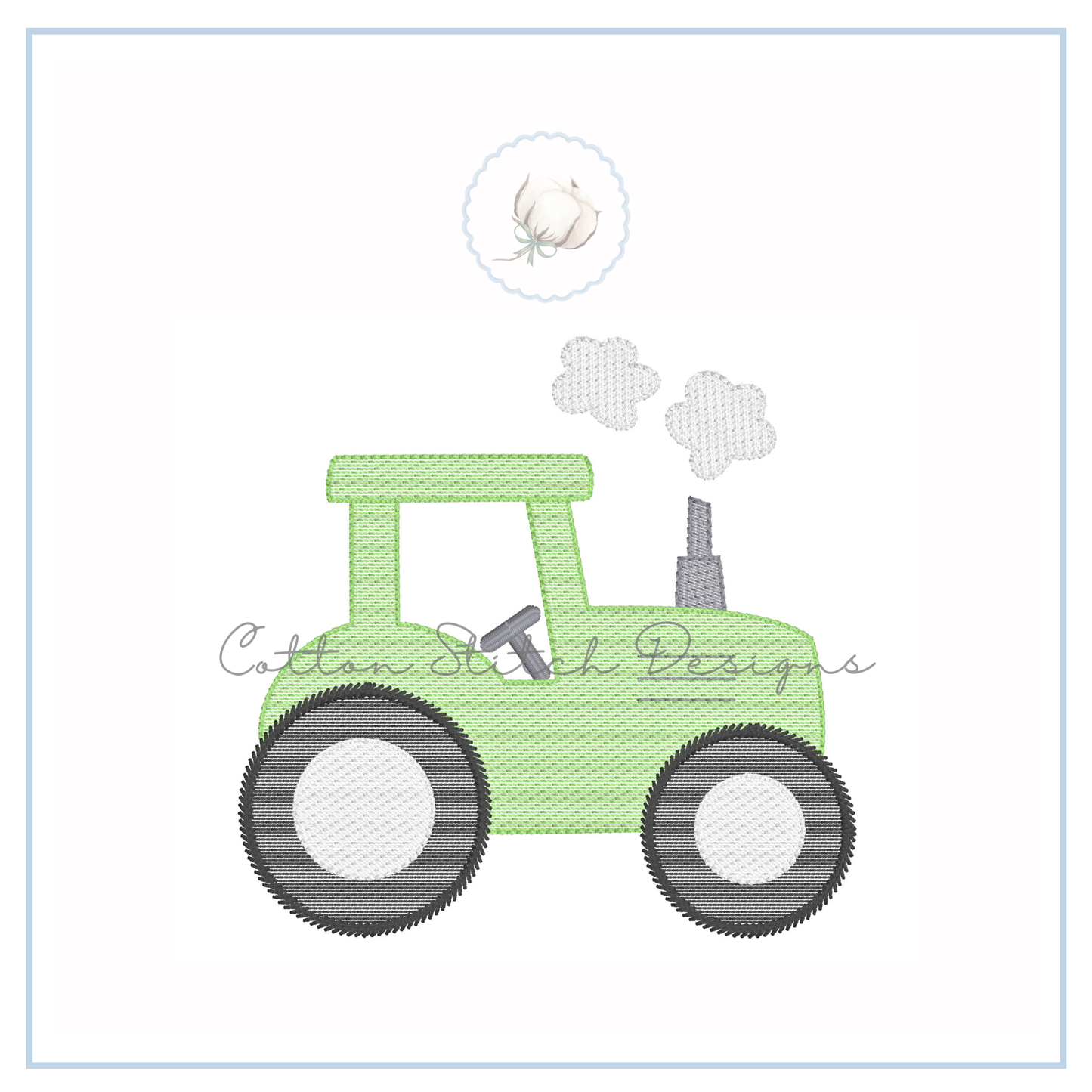 Tractor Sketch Embroidery Design