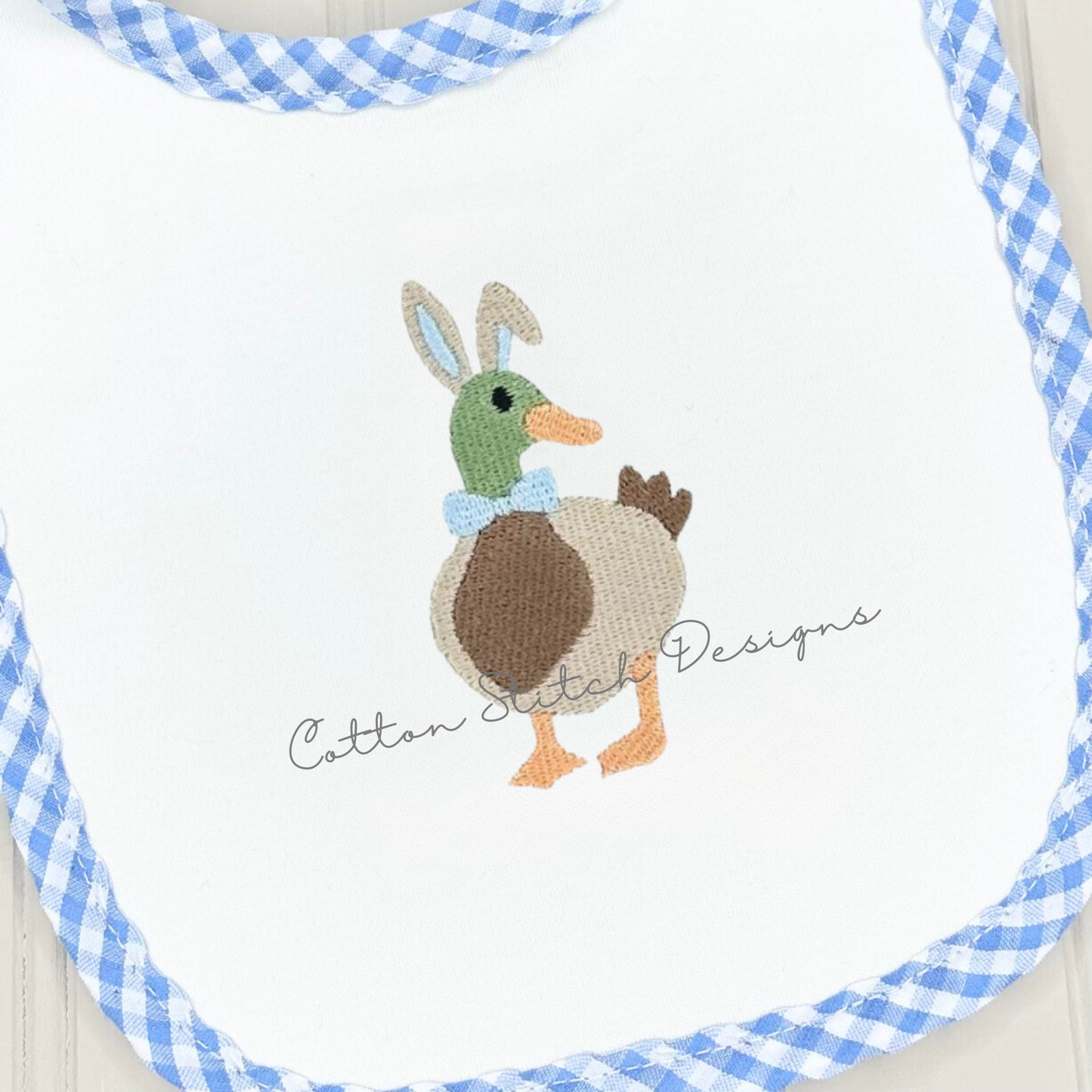Mini Easter Mallard Duck Fill Stitch Machine Embroidery Design