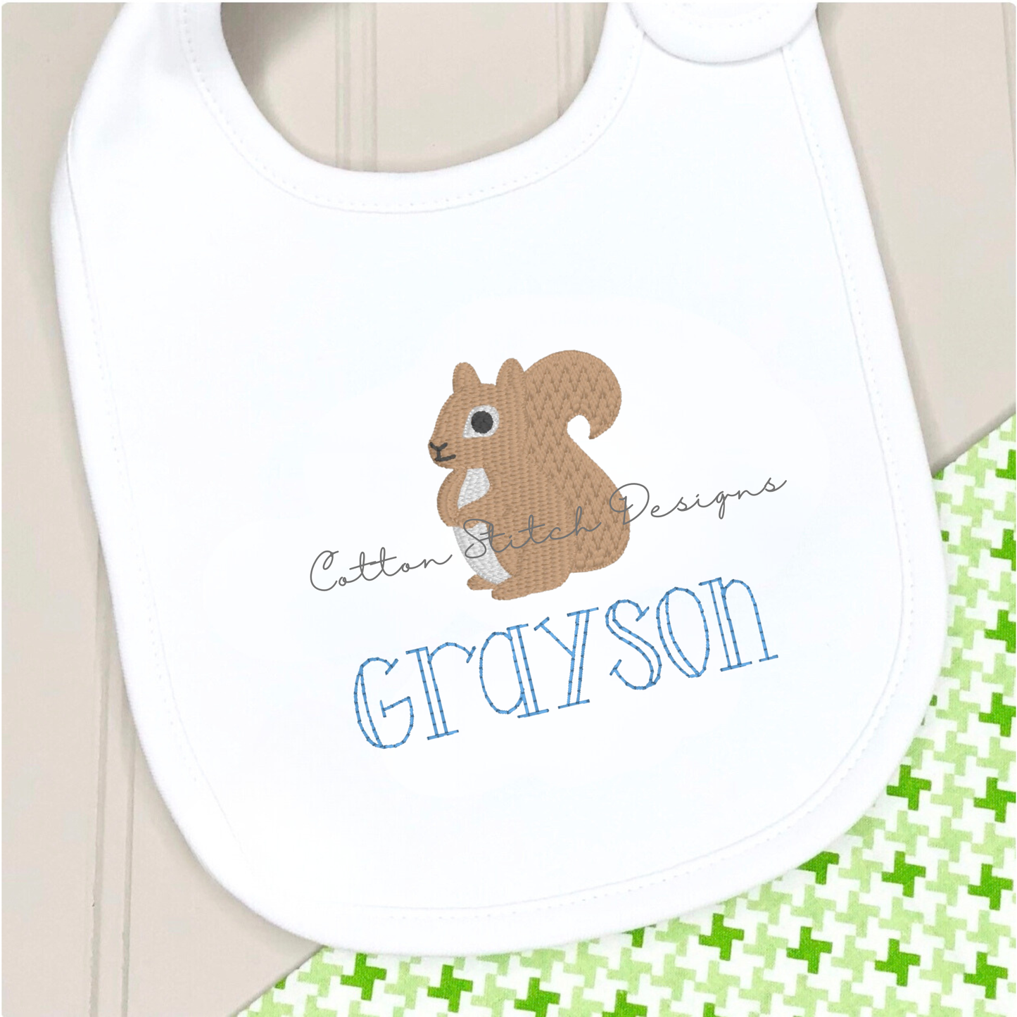 Mini Squirrel Fill Stitch Embroidery Design