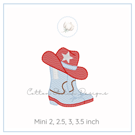 Mini Cowboy Boots and Hat Design