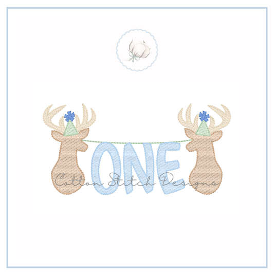 Deer Holding One Embroidery Design