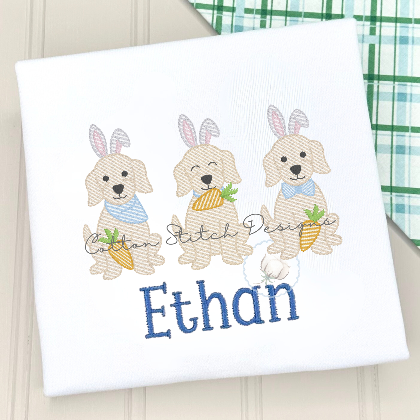 Easter Puppy Trio Embroidery Design