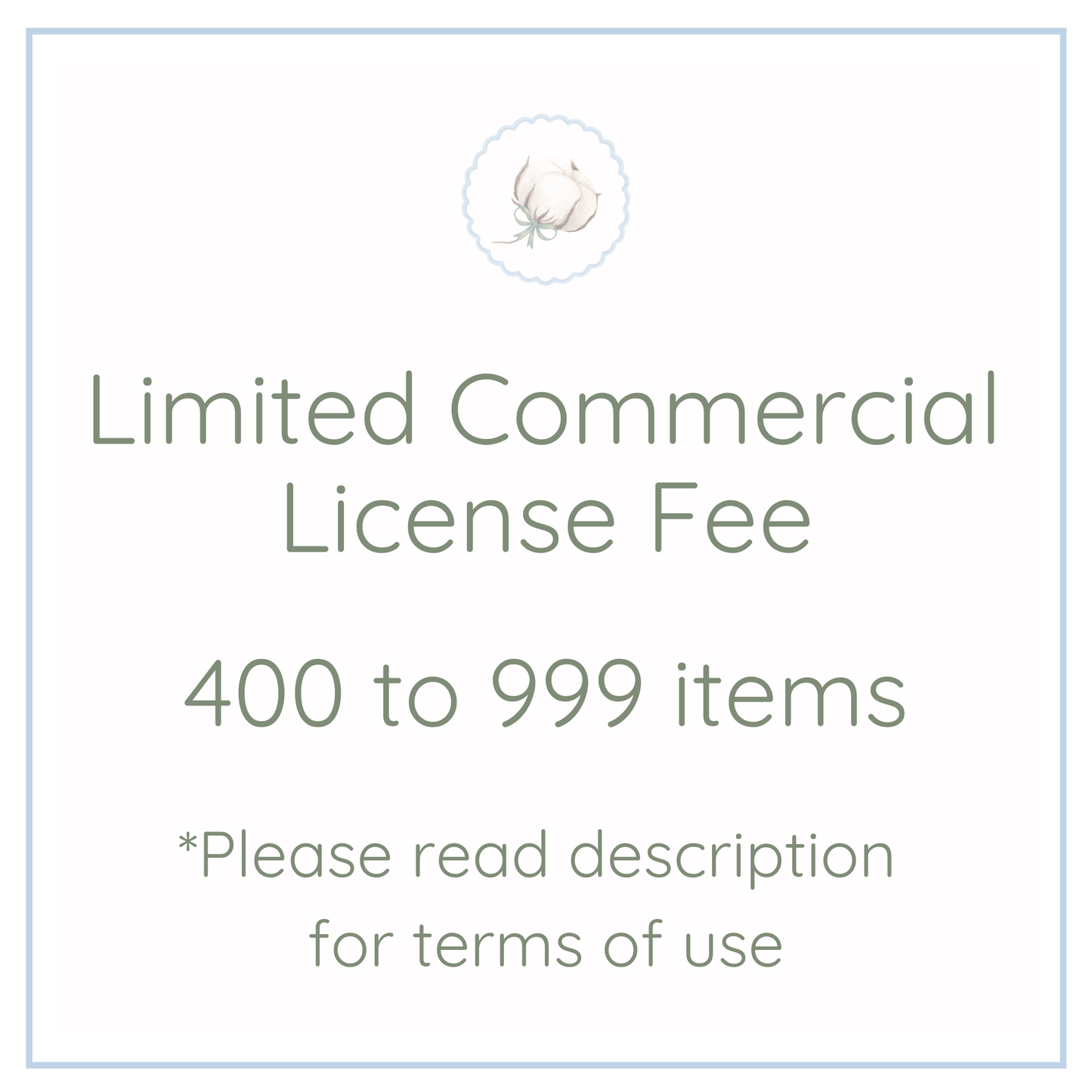 Commercial License - 400 to 999 Items
