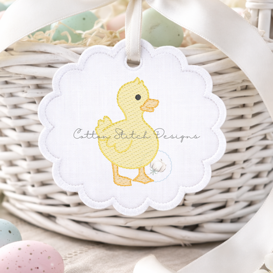 Mini Duckling Sketch Embroidery Design