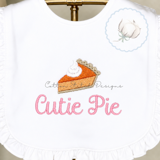 Mini Pumpkin Pie Fill Stitch Embroidery Design