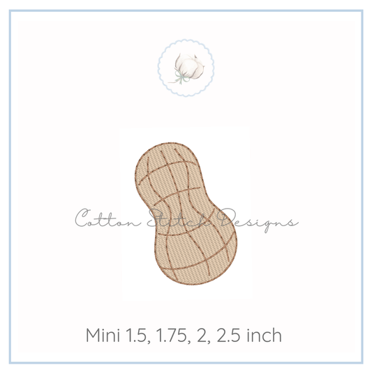 Mini Peanut Fill Stitch Embroidery Design