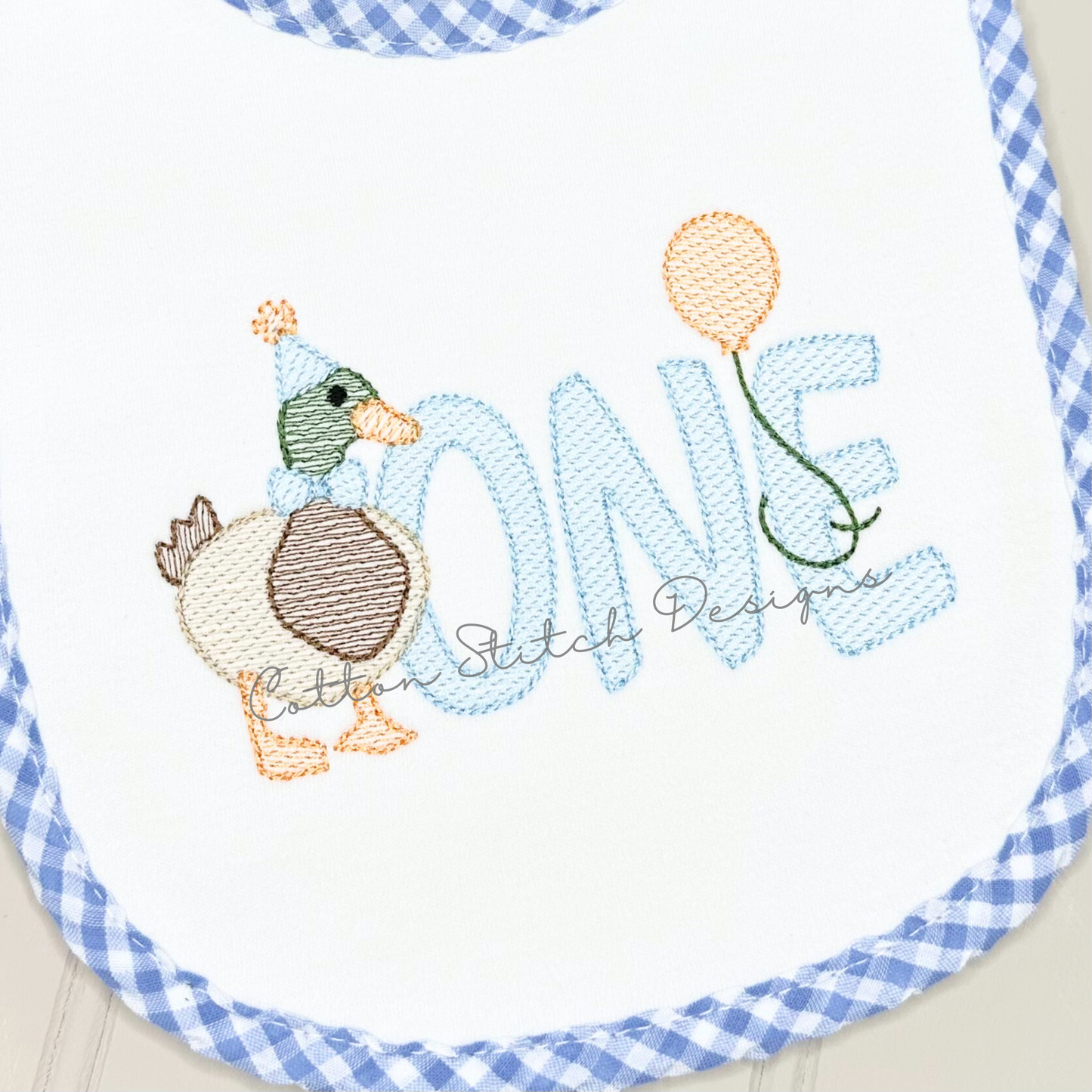 Party Mallard One Sketch Embroidery Design