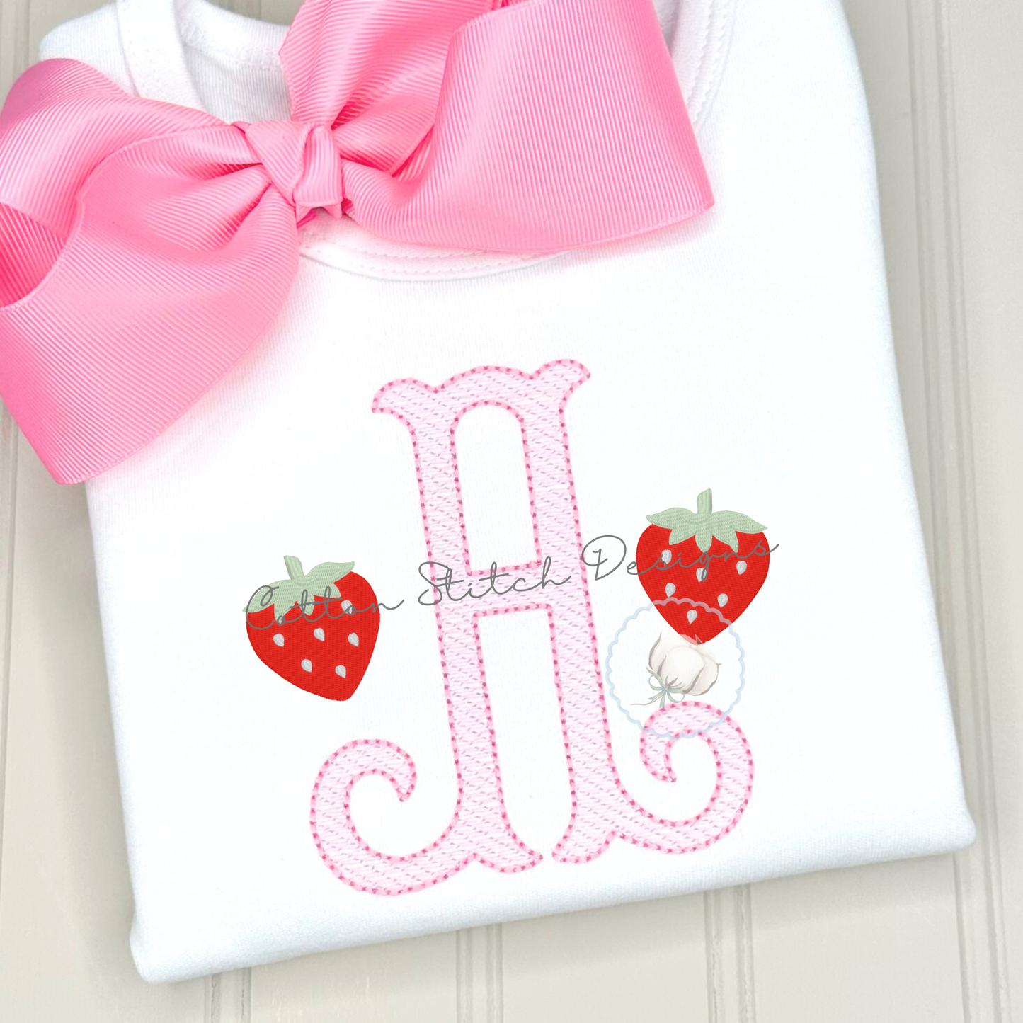 Mini Strawberry Fill Stitch Embroidery Design