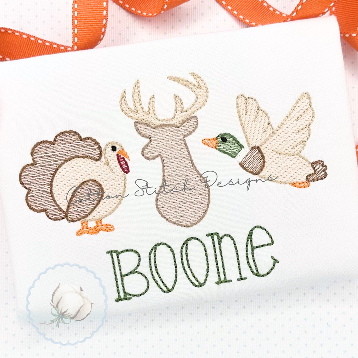 Turkey Deer Mallard Trio Embroidery Design