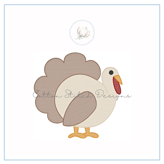 Wild Turkey Sketch Embroidery Design
