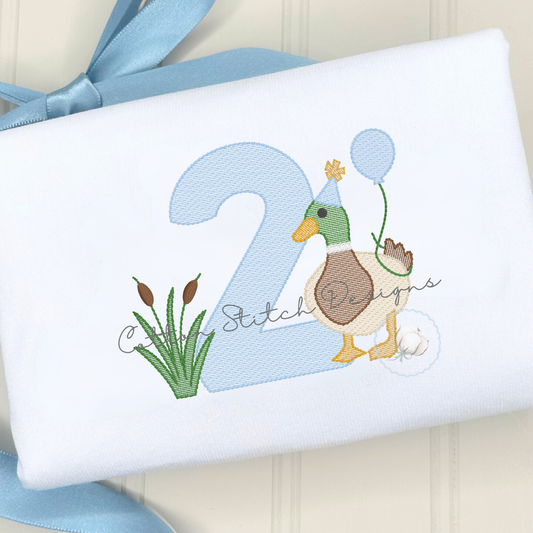 Mallard Duck Two Sketch Machine Embroidery Design