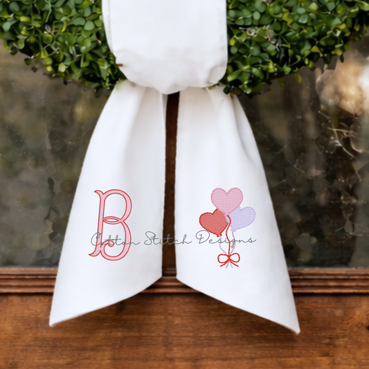 Mini Heart Balloons Sketch Embroidery Design