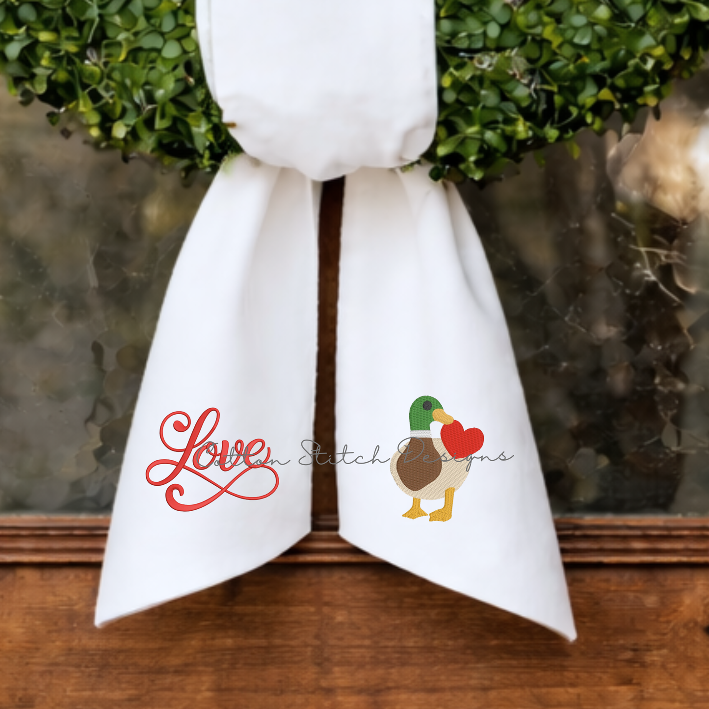 Mini Mallard Heart Fill Stitch Embroidery Design