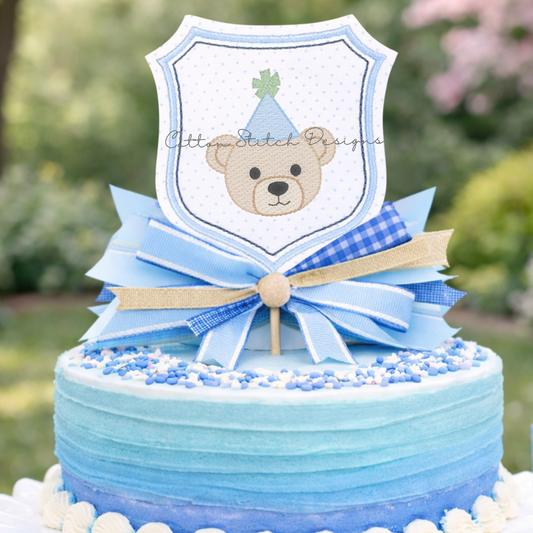 Mini Bear Birthday Face Embroidery Design