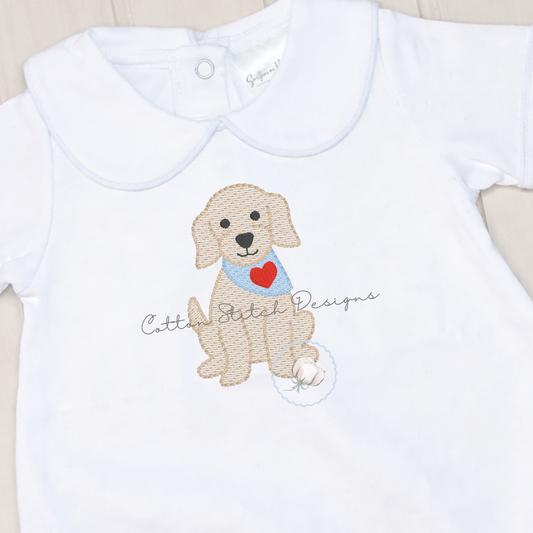 Valentine Puppy Embroidery Design