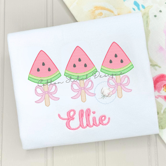 Watermelon Pops Embroidery Design